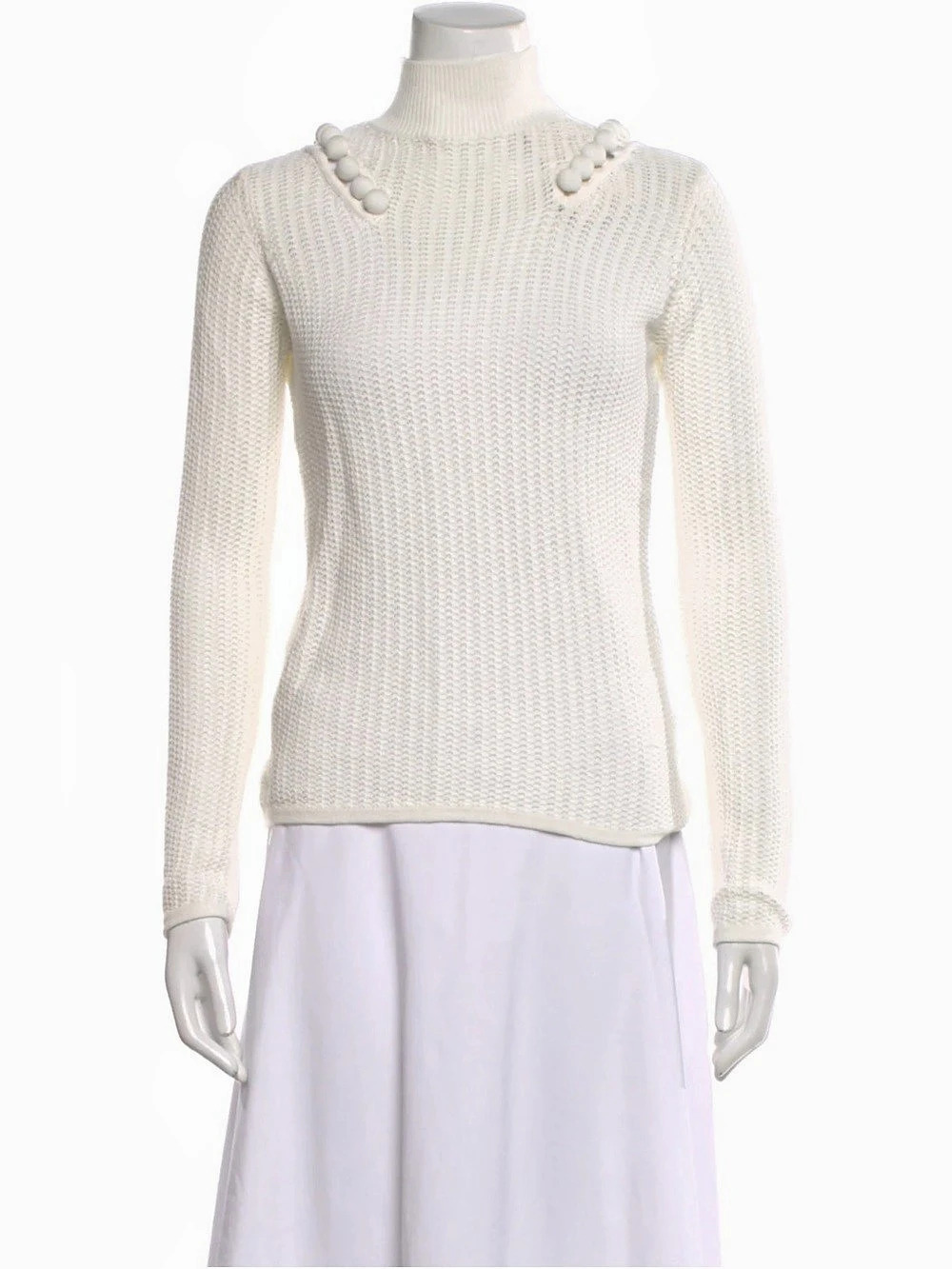 Rebecca Taylor White Knit Sweater Like New